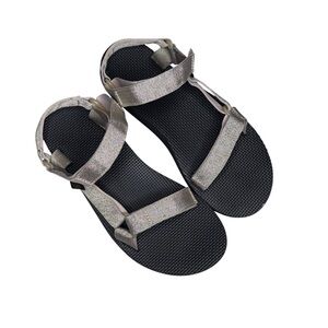 Teva Women's Midform Universal Sandals Metallic Champagne Adjustable Size 9
